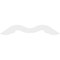 Ekena Millwork Pitch Midway Architectural Grade PVC Gable Pediment, 60"W x 20"H x 1"P (8/12) GPP060X020X100MID - alternate 3